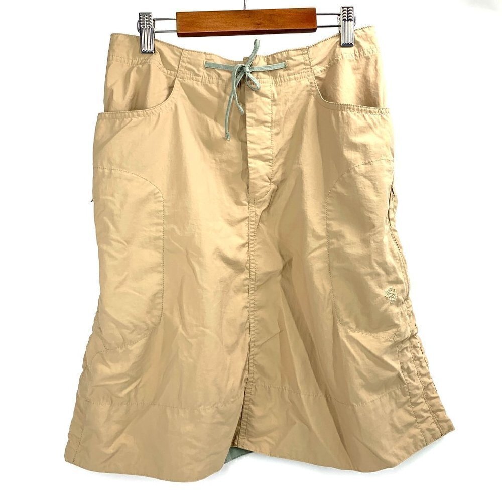 Mountain Hardwear Khaki Nylon Cargo Button Fly Adventure Skirt Size 6